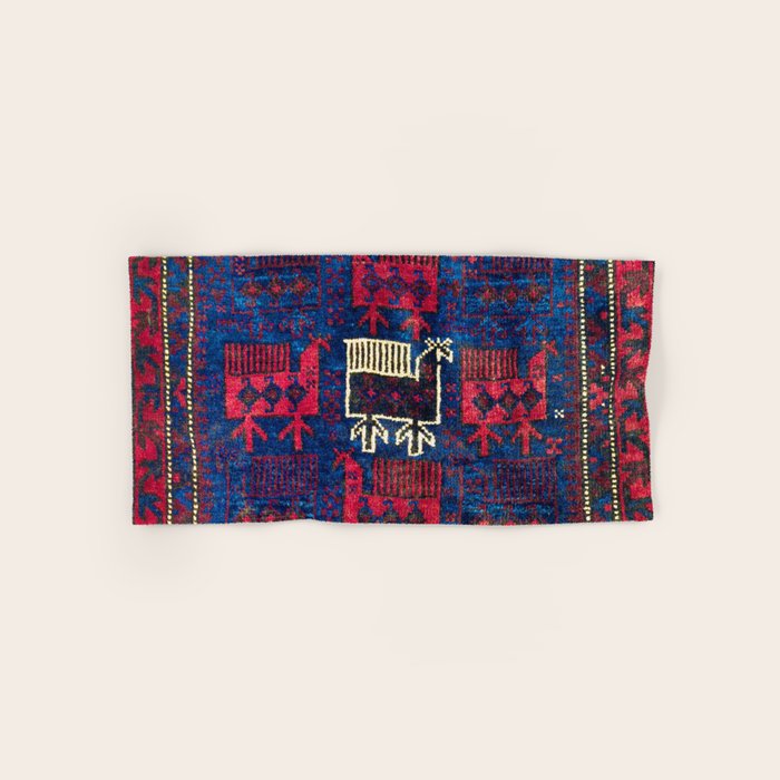 Baluch Khorasan Northeast Persian Bag Face Print With Birds Bath Towel Gallery Image 1