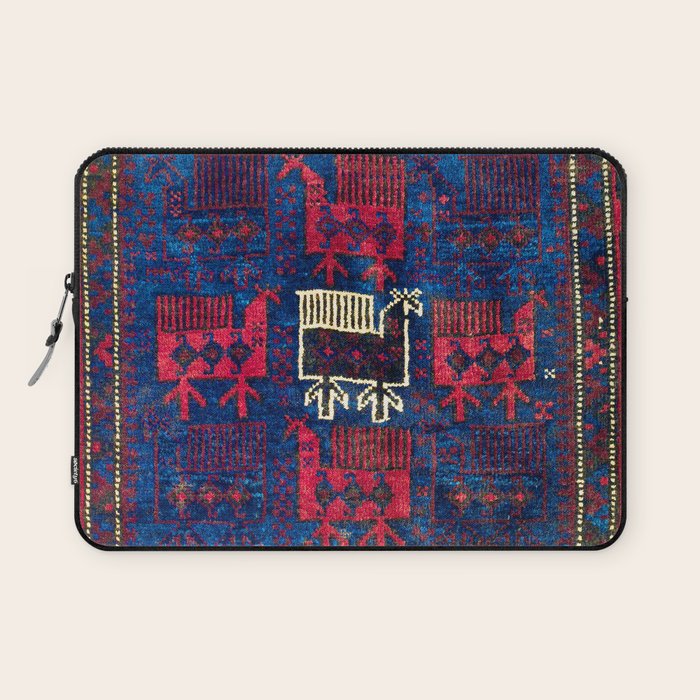 Baluch Khorasan Northeast Persian Bag Face Print With Birds Laptop Sleeve Gallery Image 1