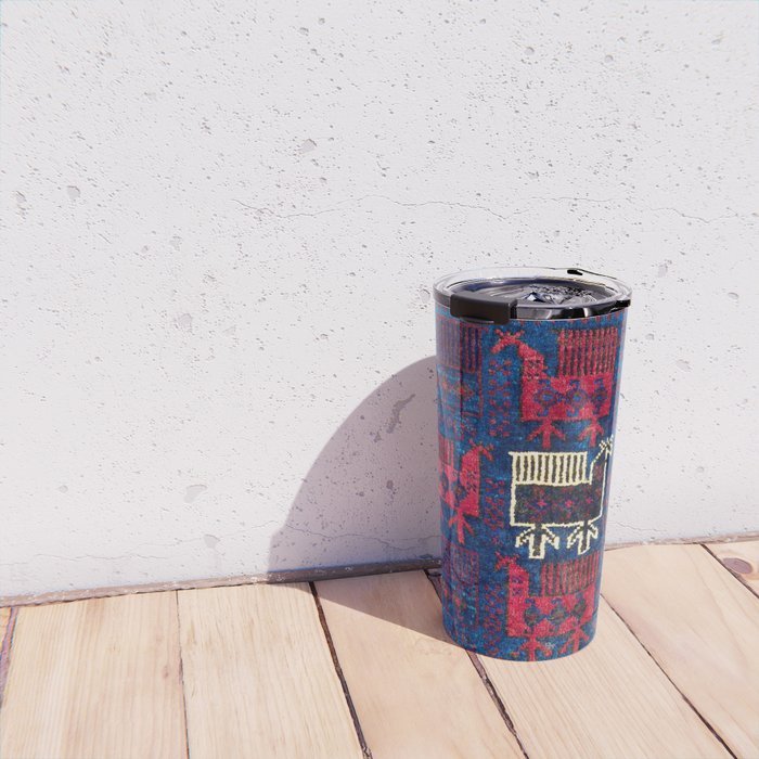 Baluch Khorasan Northeast Persian Bag Face Print With Birds Travel Mug Gallery Image 4