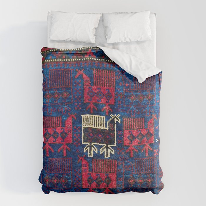 Baluch Khorasan Northeast Persian Bag Face Print With Birds Duvet Cover Gallery Image 1