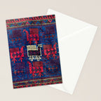 Baluch Khorasan Northeast Persian Bag Face Print With Birds Stationery Card Gallery Image 2
