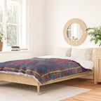 Baluch Khorasan Northeast Persian Bag Face Print With Birds Duvet Cover Gallery Image 2