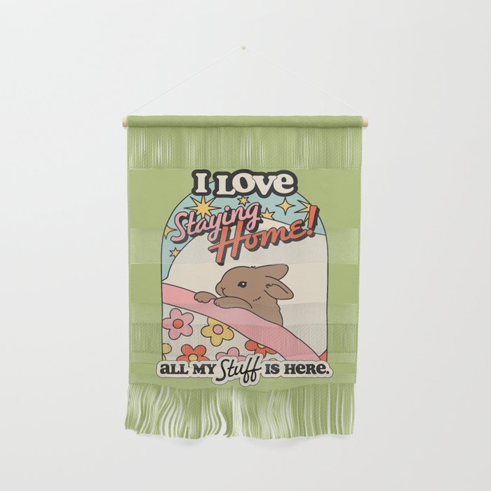 BUNNY STAYS HOME Wall Hanging Gallery Image 1