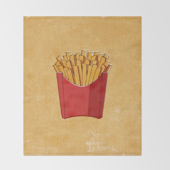 FAST FOOD / Fries Throw Blanket Gallery Image 2