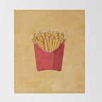 FAST FOOD / Fries Throw Blanket Gallery Image 2