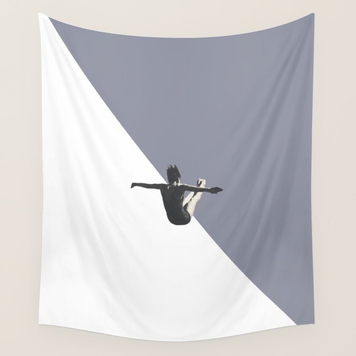 Diver (grey) Wall Tapestry Gallery Image 4