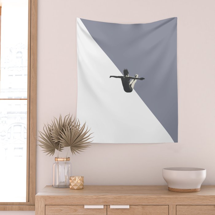 Diver (grey) Wall Tapestry Gallery Image 2