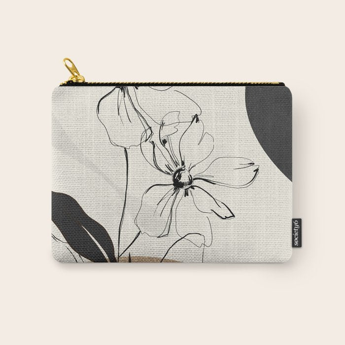 Abstract Art Minimal Flowers 3 Carry All Pouch Gallery Image 1