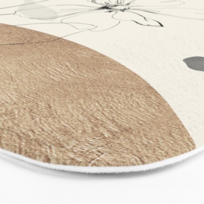 Abstract Art Minimal Flowers 3 Bath Mat Gallery Image 3