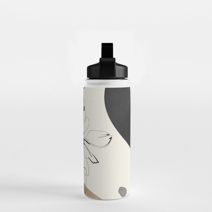Abstract Art Minimal Flowers 3 Water Bottle Gallery Image 2