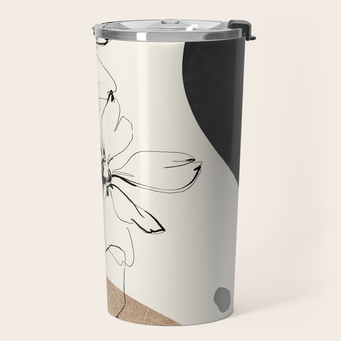 Abstract Art Minimal Flowers 3 Travel Mug Gallery Image 2