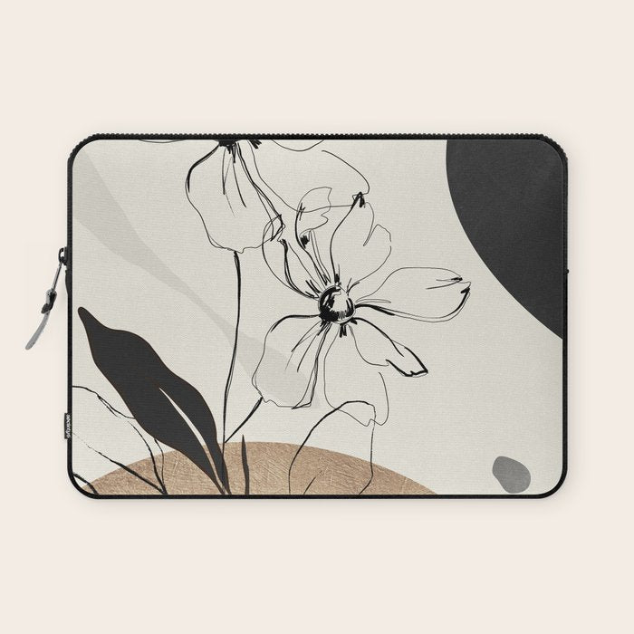 Abstract Art Minimal Flowers 3 Laptop Sleeve Gallery Image 1