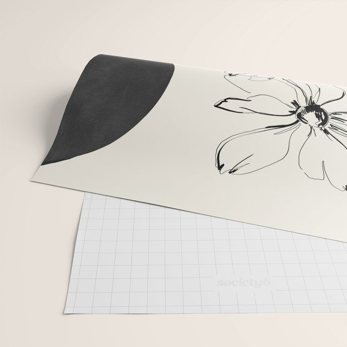 Abstract Art Minimal Flowers 3 Wrapping Paper Gallery Image 2