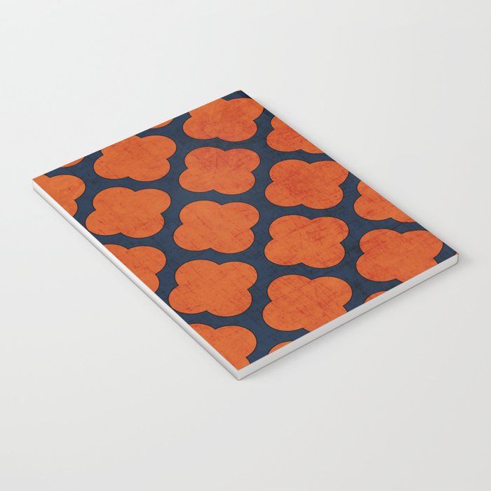 navy and orange clover Notebook Gallery Image 3