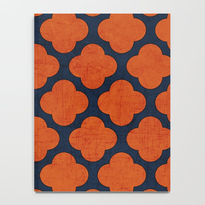 navy and orange clover Notebook Gallery Image 4