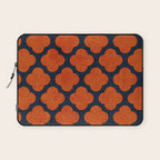 navy and orange clover Laptop Sleeve Gallery Image 1