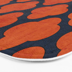 navy and orange clover Bath Mat Gallery Image 3