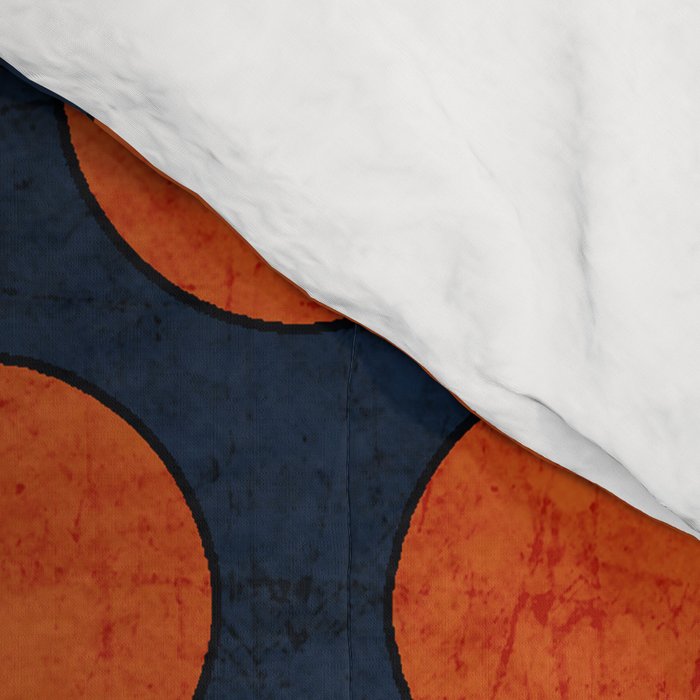navy and orange clover Comforter Gallery Image 4