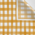 Watercolor Gingham - ochre on white  Wall Tapestry Gallery Image 3