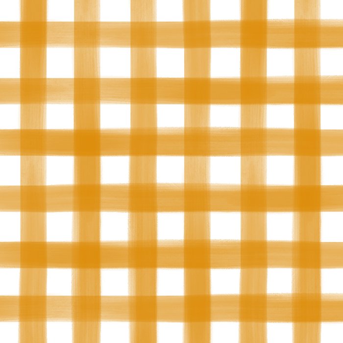 Watercolor Gingham - ochre on white  Coffee Mug Gallery Image 2