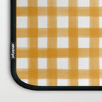 Watercolor Gingham - ochre on white  Laptop Sleeve Gallery Image 3