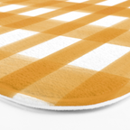 Watercolor Gingham - ochre on white  Bath Mat Gallery Image 3