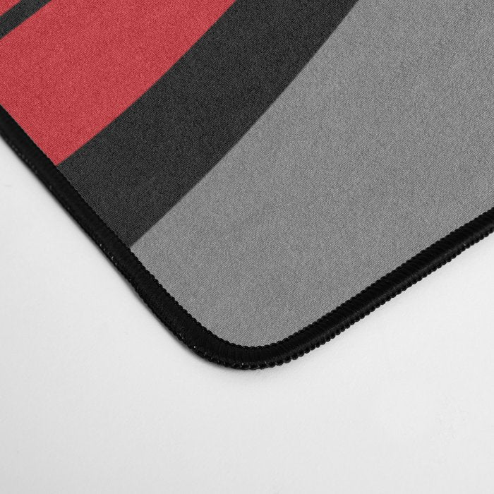 Modern Retro Liquid Swirl Abstract Pattern Black Red Gray Desk Mat Gallery Image 4