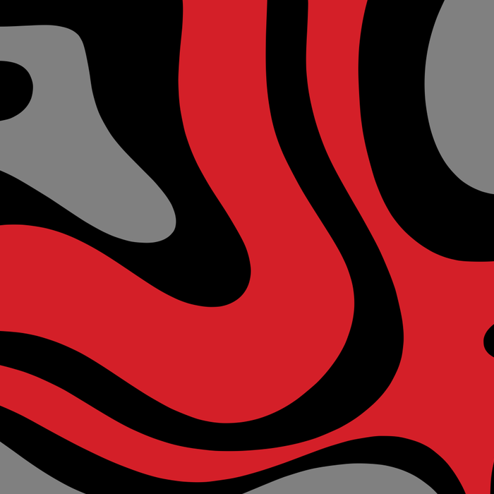 Modern Retro Liquid Swirl Abstract Pattern Black Red Gray Coffee Mug Gallery Image 2