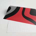 Modern Retro Liquid Swirl Abstract Pattern Black Red Gray Wrapping Paper Gallery Image 2