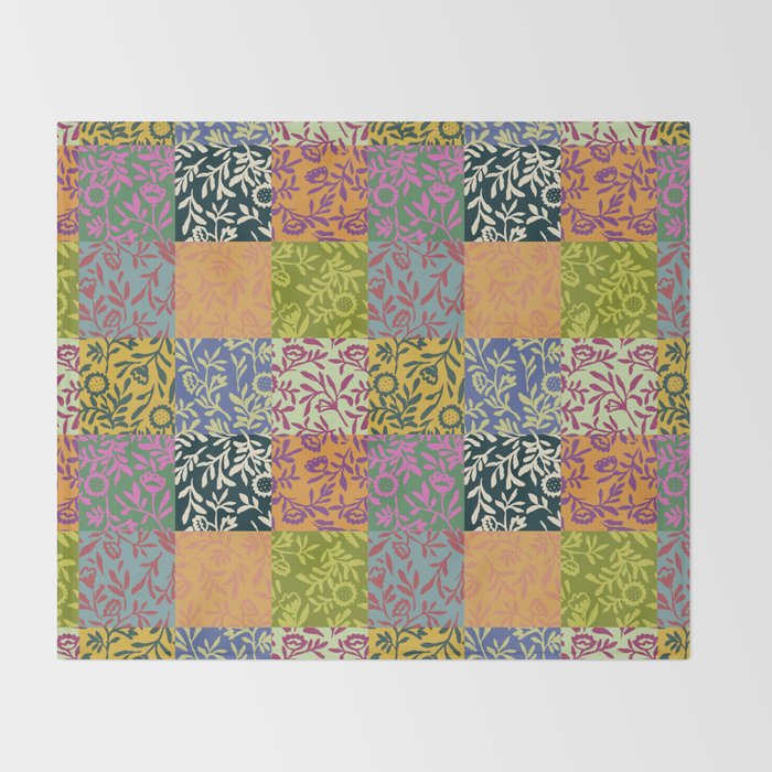 Full color patch Throw Blanket Gallery Image 2