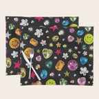 Gem Print in Black Placemat Gallery Image 1