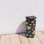 Gem Print in Black Travel Mug Gallery Image 4