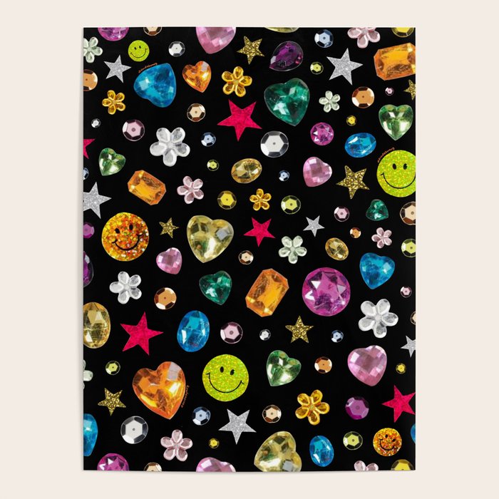 Gem Print in Black Poster Gallery Image 4