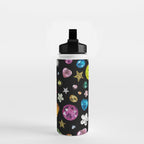 Gem Print in Black Water Bottle Gallery Image 2