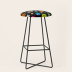 Gem Print in Black Stool Gallery Image 1