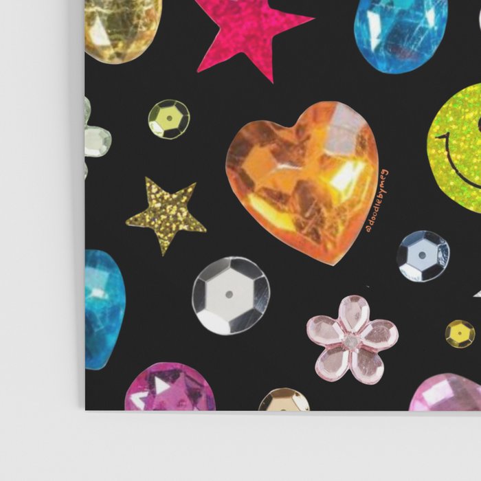 Gem Print in Black Poster Gallery Image 3
