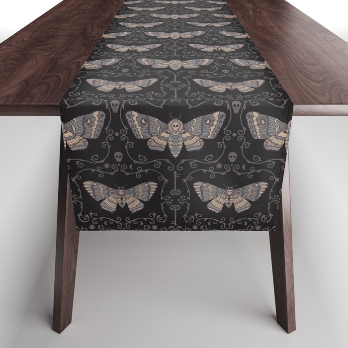 Taxidermy Death Moth at Midnight Table Runner Gallery Image 1
