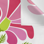 Pink Daisy Flower Illustration Wall Tapestry Gallery Image 3