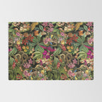 Snake Princess Tropical Jungle Vibes Multicolor  Black Rug Gallery Image 2