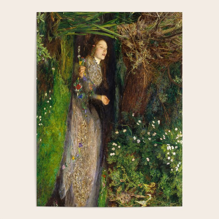 Ophelia Painting by John Everett Millais Poster Gallery Image 4