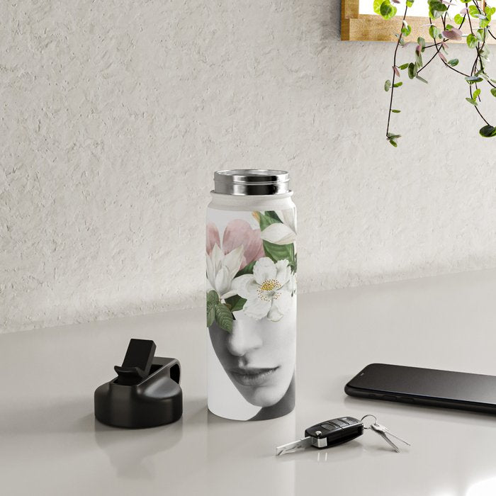 Floral Portrait 8 Water Bottle Gallery Image 4