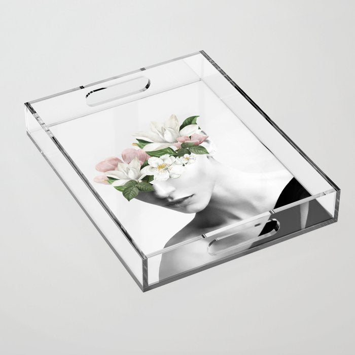 Floral Portrait 8 Acrylic Tray Gallery Image 1