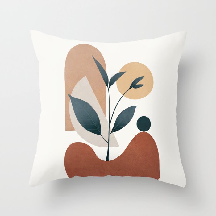Shapes and Branches 06 Throw Pillow Gallery Image 6