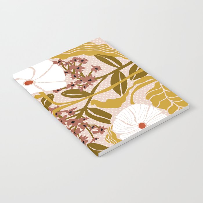 Klimt flowers  soft rose Notebook Gallery Image 1