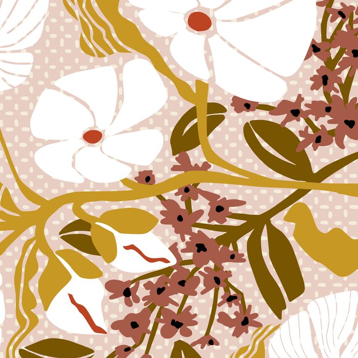 Klimt flowers  soft rose Coffee Mug Gallery Image 2
