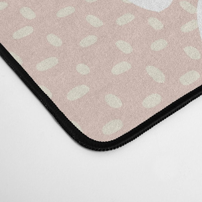 Klimt flowers  soft rose Desk Mat Gallery Image 4