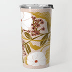 Klimt flowers  soft rose Travel Mug Gallery Image 2