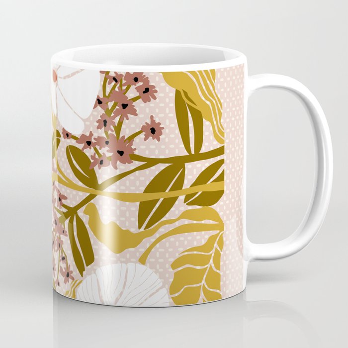 Klimt flowers  soft rose Coffee Mug Gallery Image 1