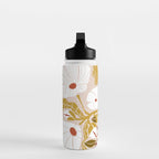 Klimt flowers  soft rose Water Bottle Gallery Image 3