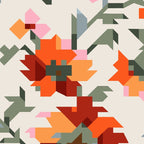 the image of stylized flowers in pixel technique or in embroidery technique Coffee Mug Gallery Image 2